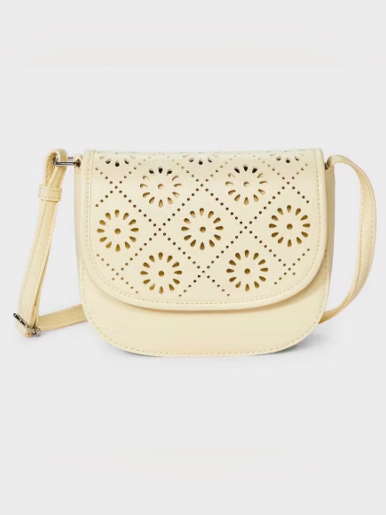 Cat & Jack Yellow Saddle Crossbody Bag